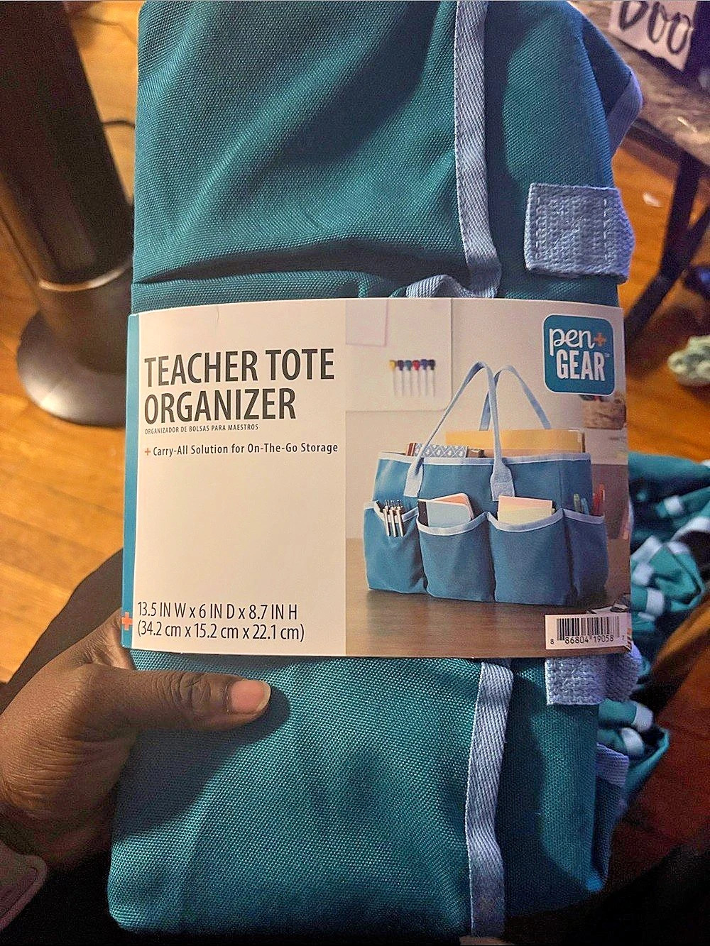 Teacher Tote Organizer Blue & Sky Blue